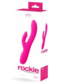 Rockie Dual Rechargeable Vibe (Option: Foxy Pink)