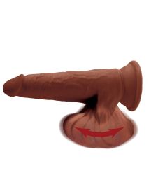 8 Inch Triple Density Cock With Swinging Balls (Option: Brown)