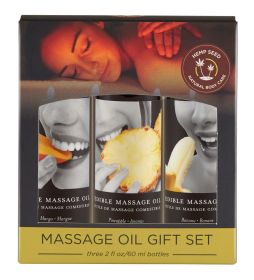 Edible Massage Oil Gift Set Box (Option: 2 Fl. Oz. Bottles  Banana, Mango, Pineapple)