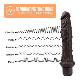 Dr. Skin Silicone (Option: Dr. Richard  9 Inch Vibrating Dildo  Brown)