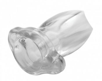 Peephole Clear Hollow Anal Plug (Option: Large)