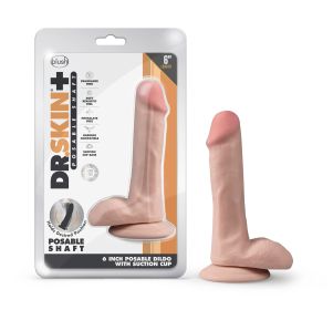 Dr. Skin Plus (Option: 6 Inch Posable Dildo With Balls   Vanilla)