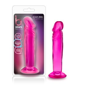 B Yours (Option: Sweet n' Small 6 Inch Dildo With Suction Cup  Pink)