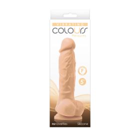 Colours (Option: Pleasures  Vibrating  5 Inch Dildo   White)