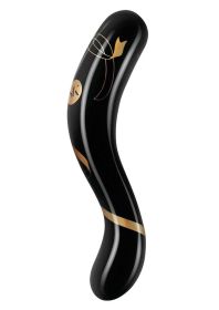 Secret Kisses (Option: 7 Inch Handblown Double Ended  Dildo  Black)