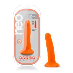 Neo (Option: 5.5 Inch Dual Density Cock  Neon Orange)