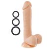 Pro Sensual Premium Silicone 8 Inch Dong With 3  Cockrings