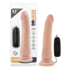 Dr. Skin (Option: 8.5 Inch Vibrating Realistic Cock  With Suction Cup  Vanilla)