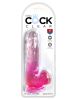 King Cock Clear 6 Inch With Balls